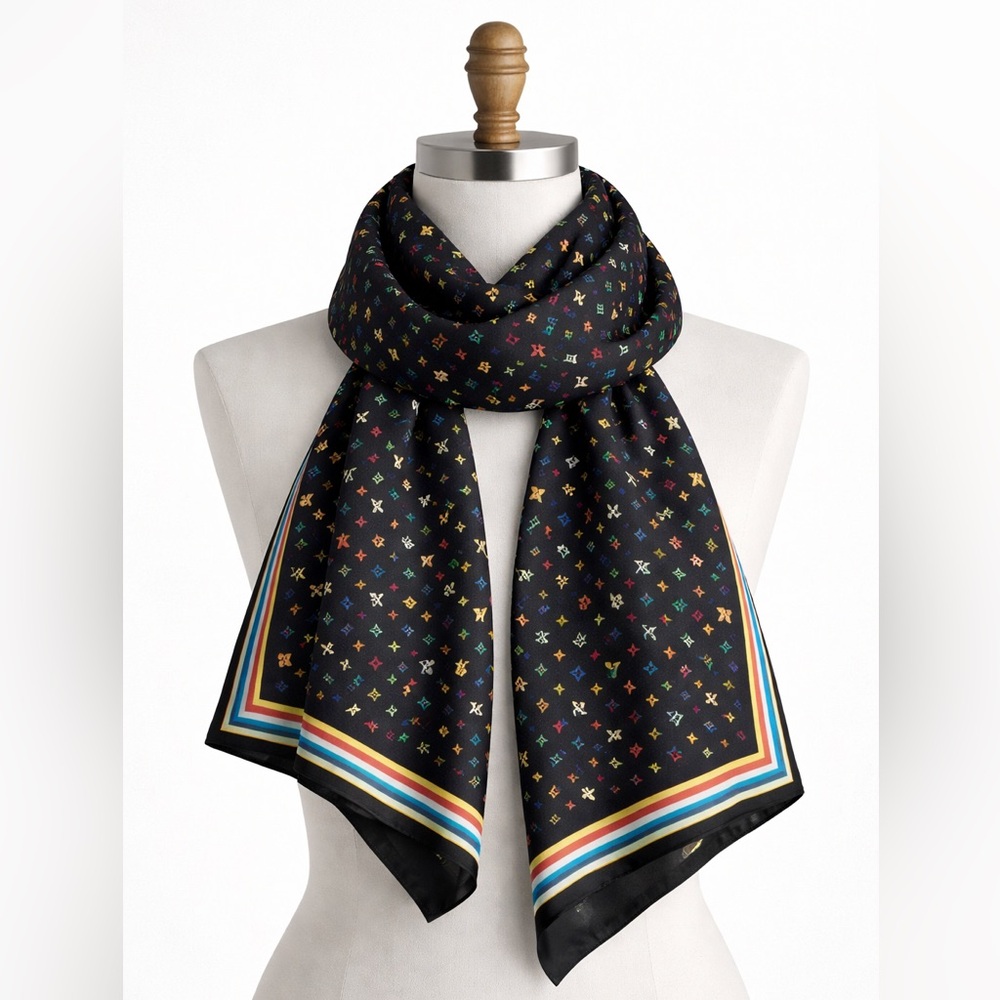 Louis Vuitton Striped Silk Scarf - Multicolor